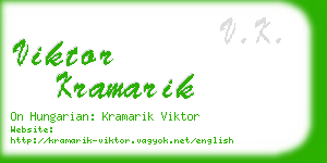 viktor kramarik business card